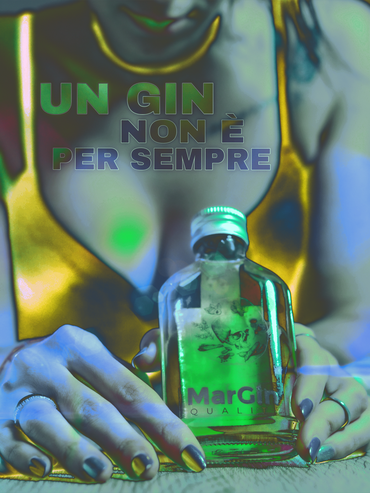 Un Gin Non È per Sempre – Stampa Digitale su Tela Canvas in 4 Varianti | 40x60 cm Creazione originale di Carlo Piccinno