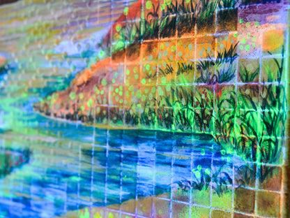 Paesaggio Luminoso – Opera su Carta da Parati 3D | 70x70 cm