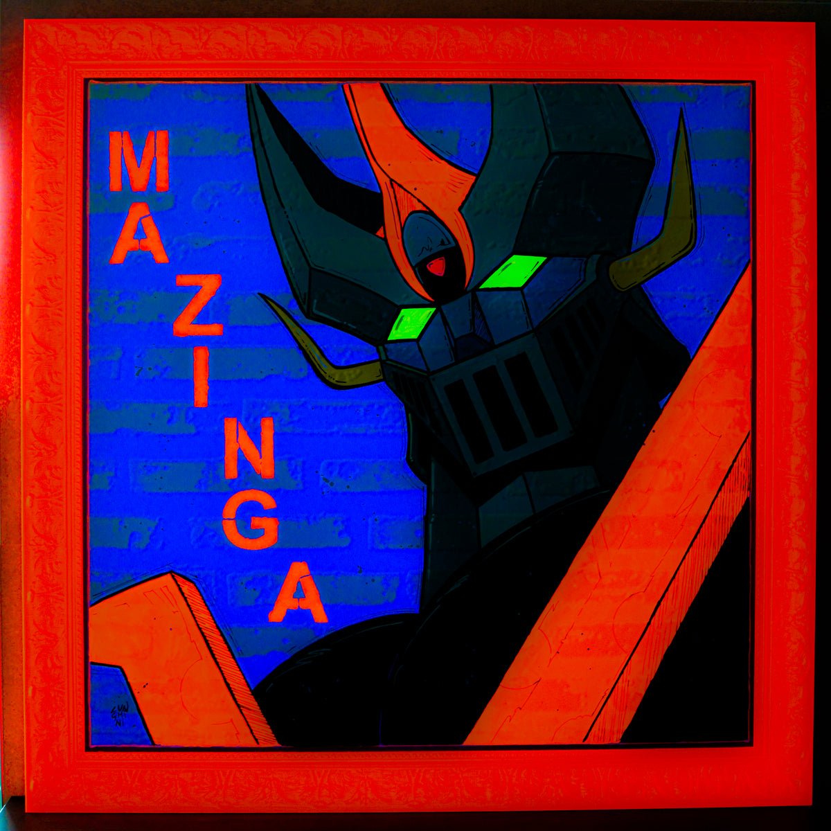 Mazinga Z – Opera Pop su Carta da Parati 3D | 70x70 cm