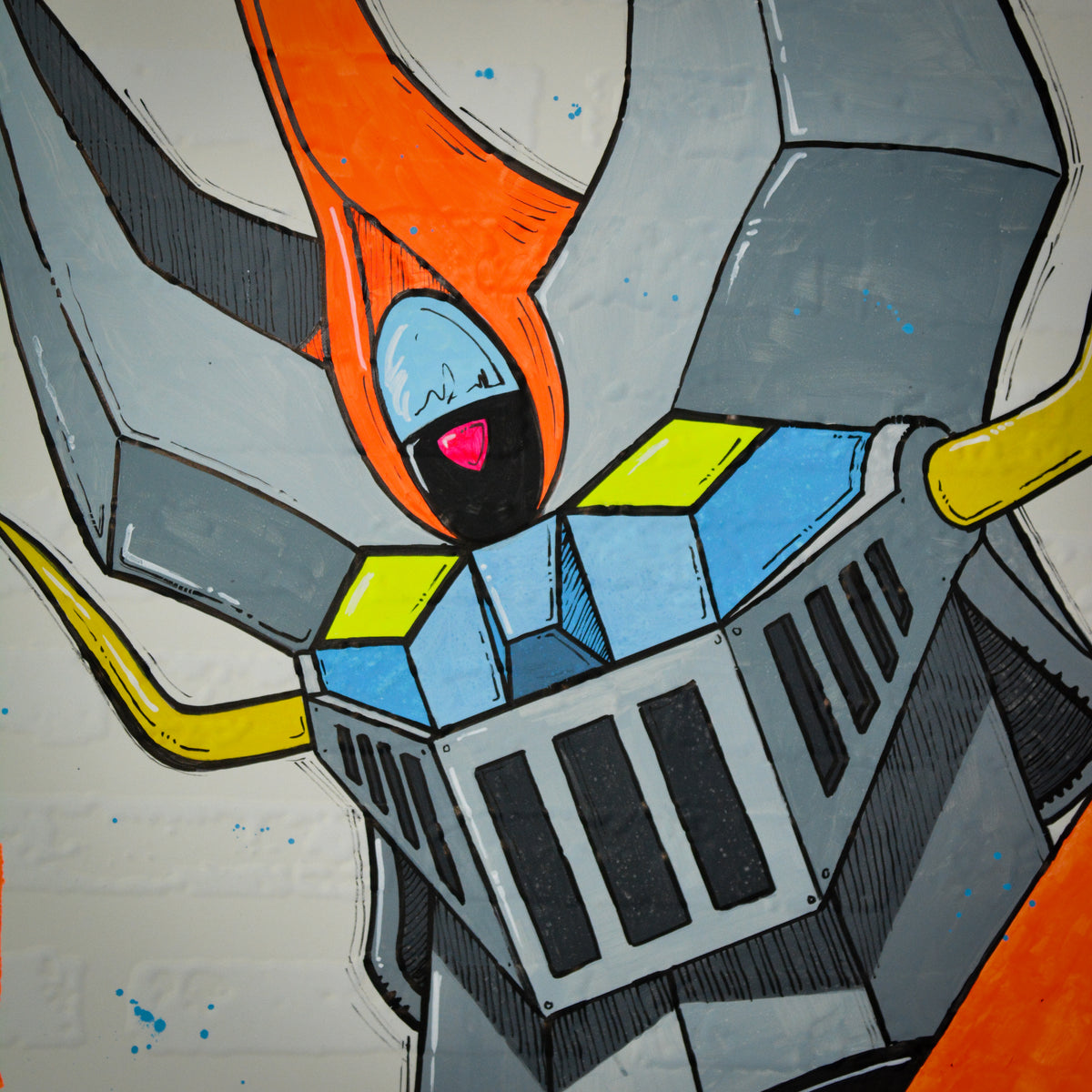 Mazinga Z – Opera Pop su Carta da Parati 3D | 70x70 cm