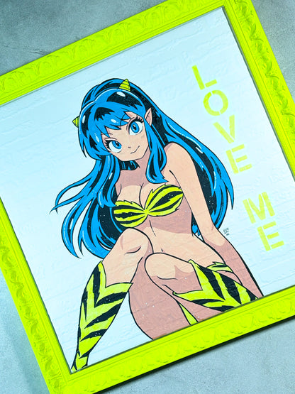 Lamù – Opera Pop su Carta da Parati 3D | 70x70 cm